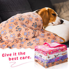 Tegeme couverture chien 30x20 cm velours corail, chaleur réconfortante.