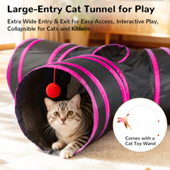 Tempcore tunnel chat balle pendante sorties encourage l’exercice ludique.