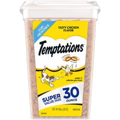 Temptations Chat friandises classiques croquantes poulet en tube pratique.