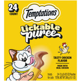 Temptations chat poulet purée crémeuse dans tube pratique pour récompense