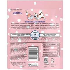 Temptations Chaton goût lait, croquant et douceur en bouche dans un sachet.