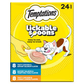 Temptations cuillères à lécher pack varié de 24, récompense pratique et propre pour votre chat