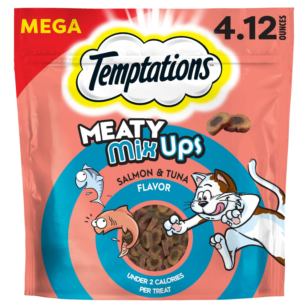 Temptations Meaty MixUps chat saumon-thon, sachet 4,12 oz, double saveurs appétissantes