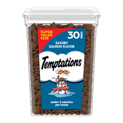Temptations saumon pack ouvert: friandise croquante et moelleuse prête à être offerte.
