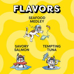 Saveur fruits de mer Temptations, arôme appétissant pour chats.
