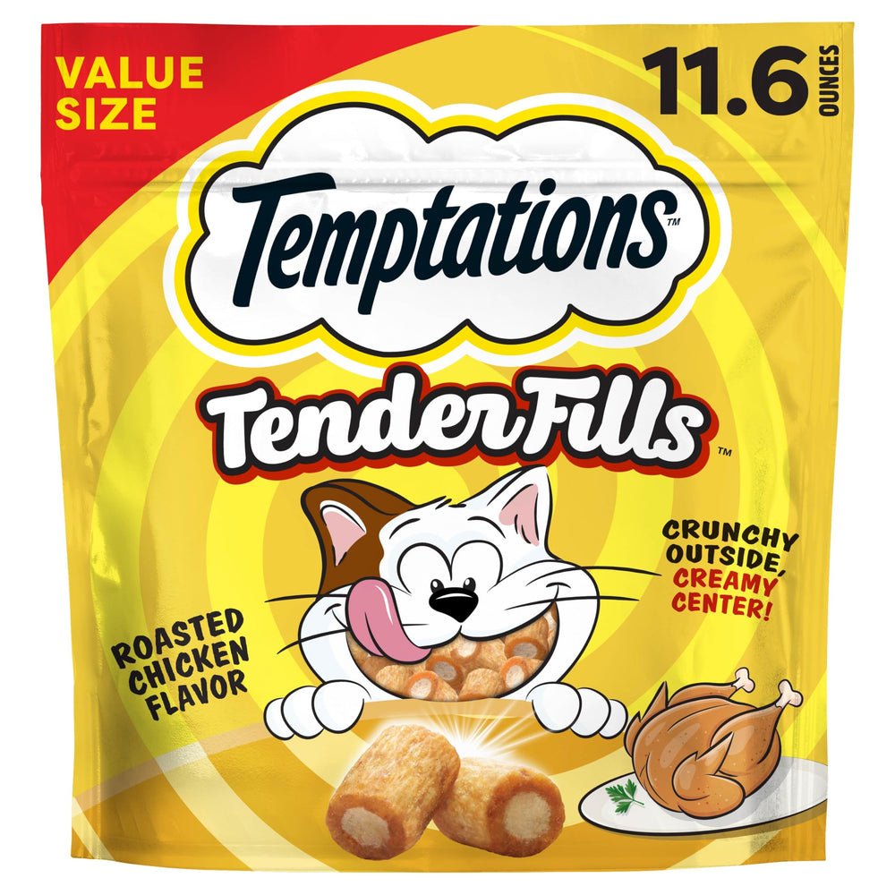 Temptations Tender Fills pack-shot poulet, récompense croquante et crémeuse pour chat