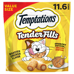 Temptations Tender Fills pack-shot poulet, récompense croquante et crémeuse pour chat
