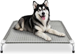 tensorsine lit chien eleve xxl offre cadre inox robuste et stabilité pour grands chiens