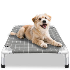 Tensorsine lit surélevé pour petit chien – cadre inox sans peinture, sécurité.