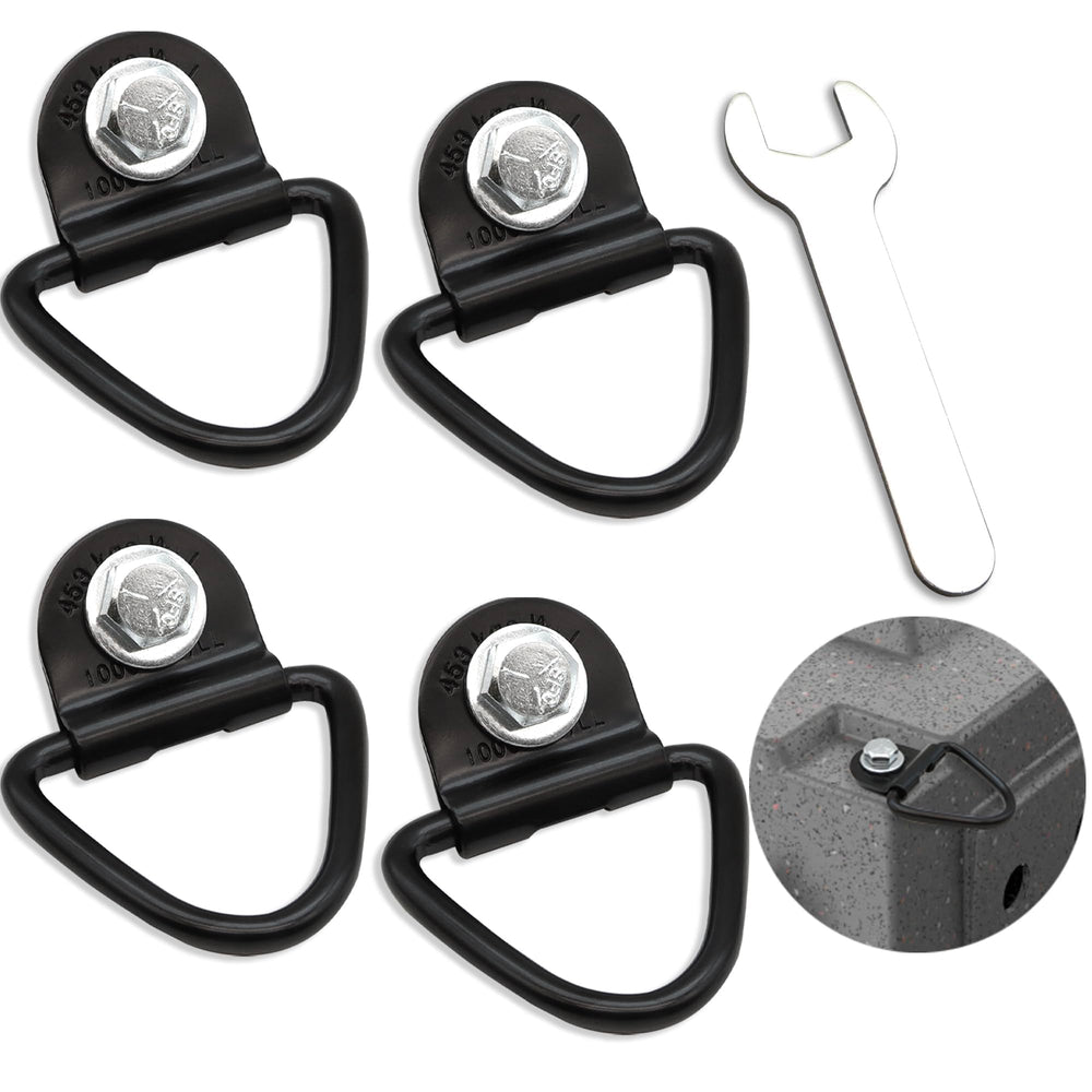 Terixe ensemble d'attaches D-rings pour fixation fiable en véhicule