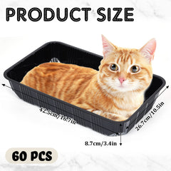 Tessco: plateau litière en plastique durable et réutilisable pour chat.