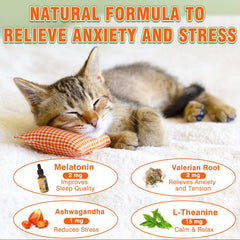 Tetra Cat Melatonin dose mesurée ajoutée dans nourriture ou eau.
