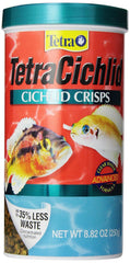 Emballage pratique des Cichlidés Tetra Crisps pour dosage précis.
