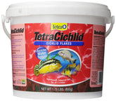 TetraCichlid Flakes emballage avec bouchon doseur facilitant l'alimentation pratique