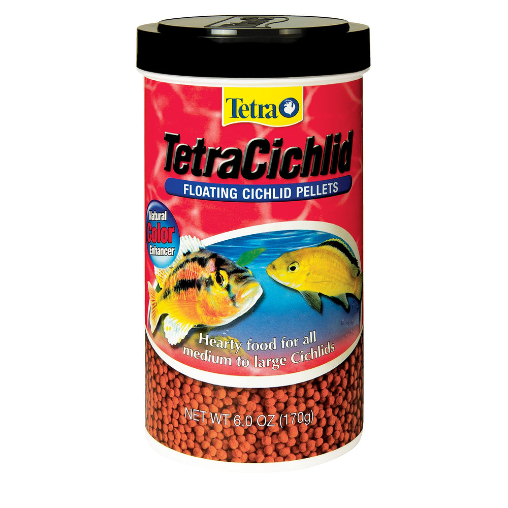 Pellets flottants TetraCichlid, alimentation pratique pour cichlids.