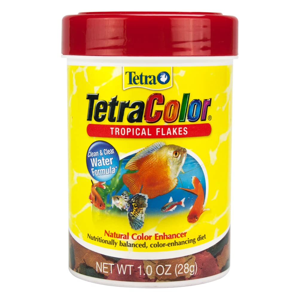 TetraColor flocons tropicaux: emballage pratique pour alimentation quotidienne des poissons.