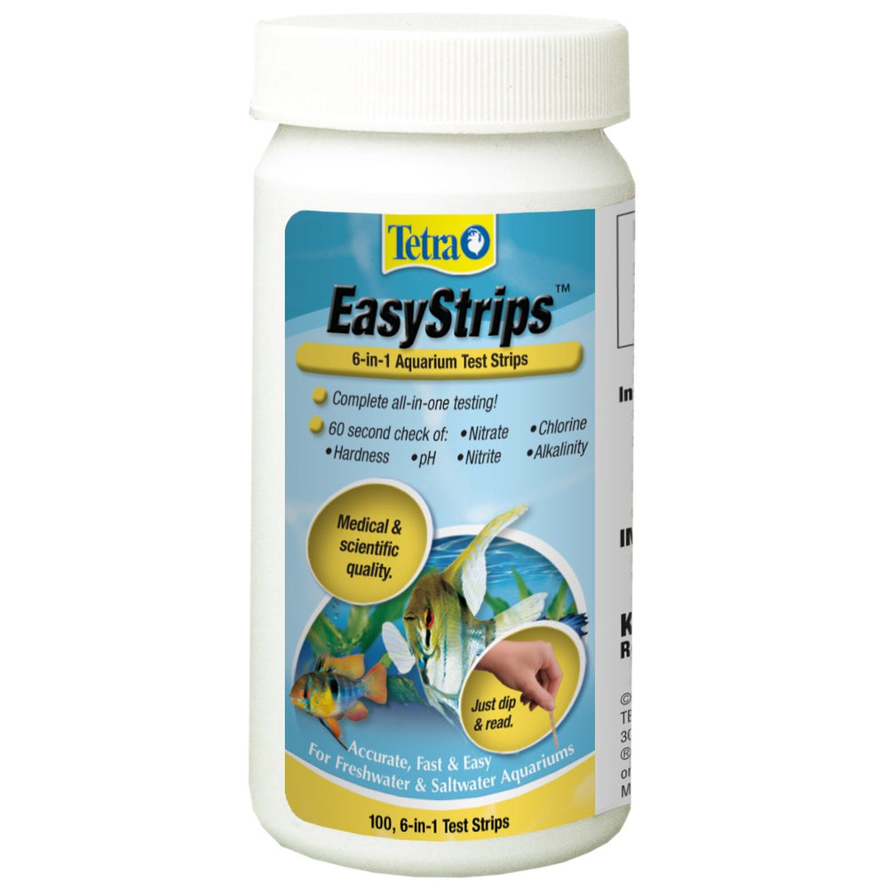 Tetra EasyStrips 6-en-1 détection rapide des paramètres d'eau d'aquarium.