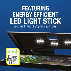 Tetra LED Hood économe en énergie, sans lampe à remplacer.