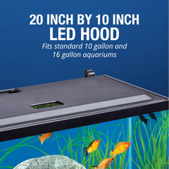 Tetra LED Hood éclairage intérieur caché produit un éclat naturel sous l'eau.
