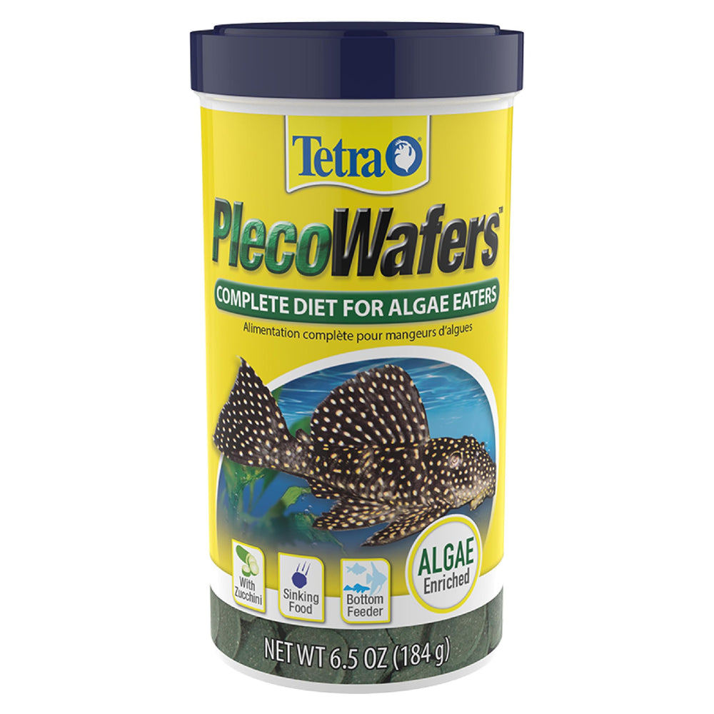Tetra PlecoWafers galettes descendantes, alimentation complète pour poissons herbivores.