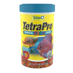 TetraPRO Color Crisps pour poissons tropicaux, nourriture flottante facilitant l’alimentation.