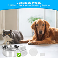 Filtration triple Tettie, eau plus limpide pour le chien.