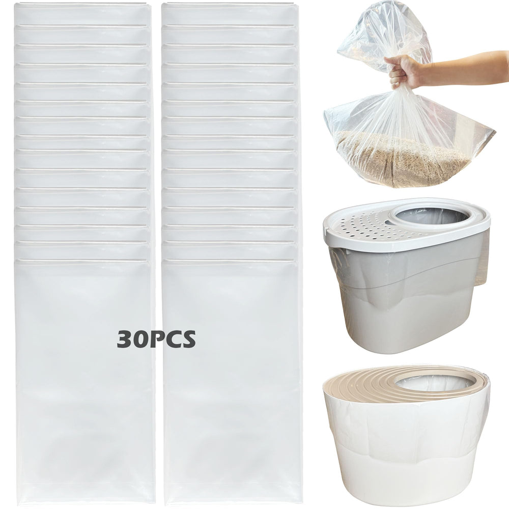 TeurWone doublures bac litiere Iris haut entree 30 pack durables et faciles a remplacer