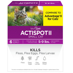 TevraPet Actispot II, bouteille prête à l’emploi contre les puces des chats.