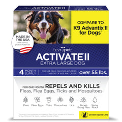 TevraPet Activate II : pipettes topiques, application rapide pour repousser puces et tiques.