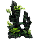 Tfwadmx Aquarium Montagne: décor montagneux avec arbre et mousse, effet naturel.