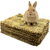 Tfwadmx mats herbe naturelle 16x11: surface naturelle idéale pour rongeurs et lapins.