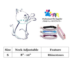 Collier THAIN chat ajustable en élastique rose pour sécurité et liberté de mouvement.