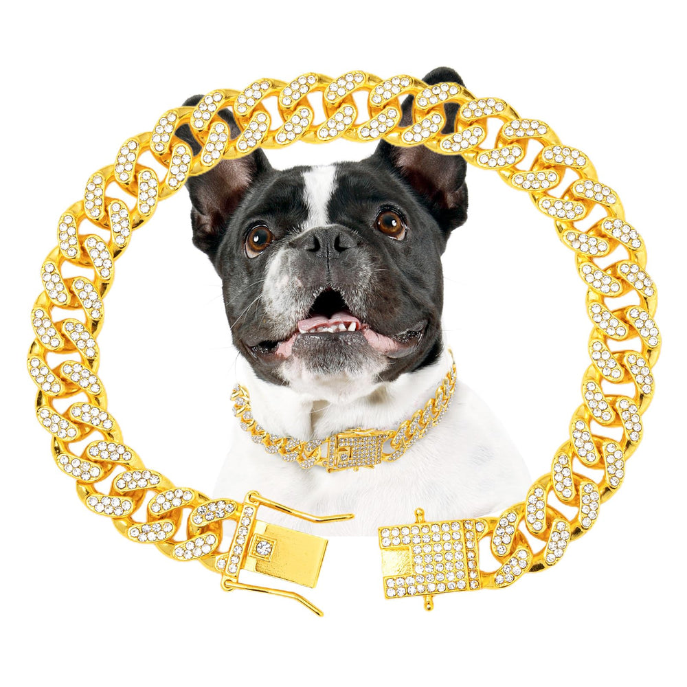 THAMIAO collier-chaine or diamant 18 pouces, idéal pour des promenades élégantes.