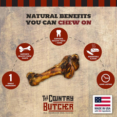 THE COUNTRY BUTCHER Giant Dog Bone ingrédient unique, goût naturel.