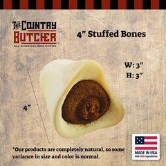 THE COUNTRY BUTCHER os rempli moyen chien, idéal pour mâcheurs actifs.