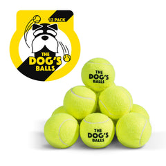 The Dog's Balls balles tennis jaunes en 12-pack, visibilité élevée pour le fetch extérieur