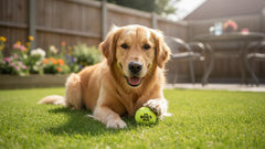 The Dog's Balls balle jaune visible, idéale pour repérer rapidement au parc
