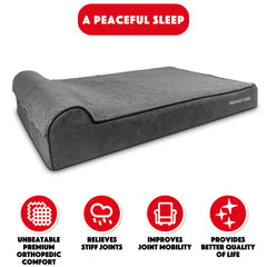 Matelas mousse à mémoire The Dog's Balls gris XXL pour chiens géants