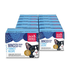 The Honest Kitchen dinde mincée dans bouillon os, texture granulee idéale pour varier l'alimentation.
