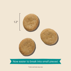 The Honest Kitchen Goat’s Milk N’ Cookies, détail biscuit: cannelle et citrouille pour la saveur naturelle.