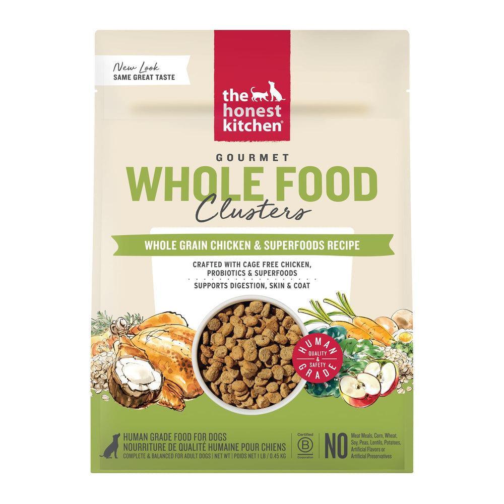 The Honest Kitchen - sachet poulet et avoine, repas pratique et nutritif pour chien.