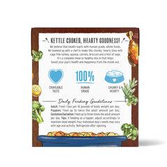 The Honest Kitchen texture copieuse et morceaux visibles dans un bouillon