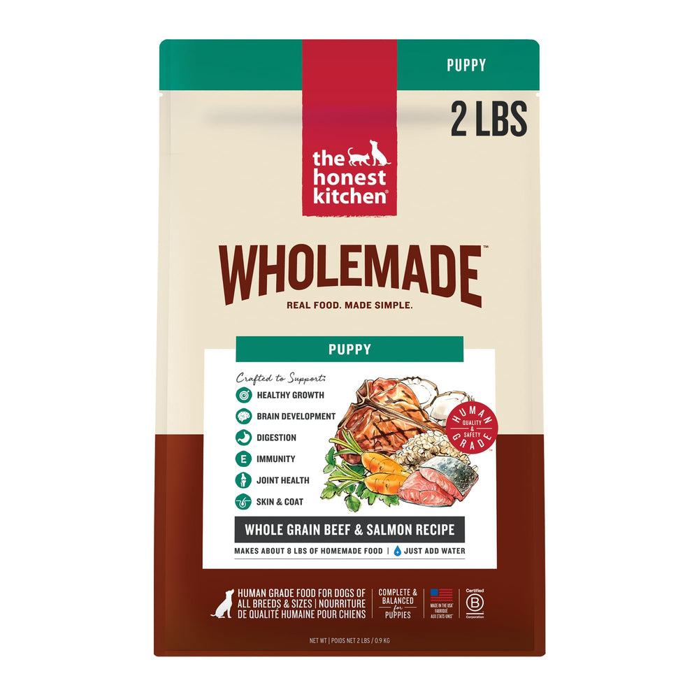 The Honest Kitchen Wholemade boeuf-saumon chiot pellets, croquettes déshydratées riches en protéines