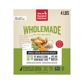 The Honest Kitchen Wholemade avec poulet élevé en liberté et ingrédients entiers visibles, option repas maison.
