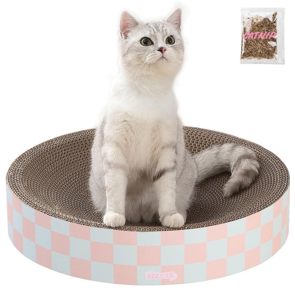 Le Licker Store CSR1010E: bol rond en carton, surface de griffage pour chats actifs.