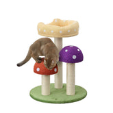 THE LICKER STORE CTR1001A Pixie: arbre-chat champignon 3 niveaux pour grimper et se détendre