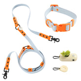 Le Luna THE LICKER STORE: ensemble longe et collier bleu-orangé, confort et polyvalence.