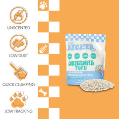 The Licker Store litière tofu agglomérante rapide pour un entretien simplifié.