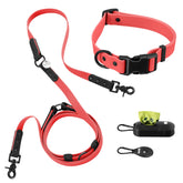 THE LICKER STORE WLK1006M-5SET Luna Large: laisse et collier rouges, confort durable.