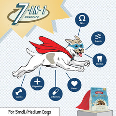 Consommation quotidienne avec The Missing Link Smartmouth pour haleine et dents.